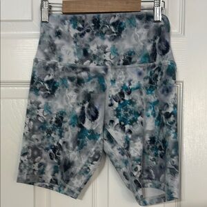 Lulu Gray and Blue Women's biker Shorts